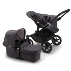Bugaboo Donkey 5 Mineral Collection Mono - Black/Washed Black Complete -Baby Products Series 100000030 donkey5 complete mineral washed black combi 2