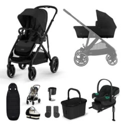 Cybex Gazelle S Comfort Travel System Bundle - Moon Black
