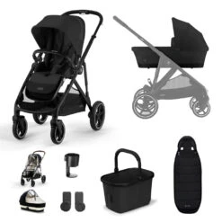 Cybex Gazelle S Toddler/Newborn Comfort Bundle - Moon Black -Baby Products Series 1 90ca57b8 e611 4b22 9fdc ecae26bf56f5