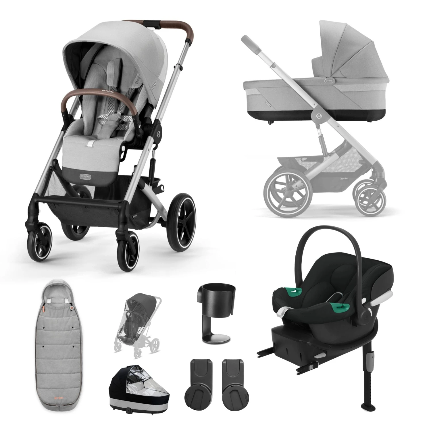 Cybex Balios S Lux 10 Piece Comfort Travel System Bundle - Lava Grey 3 Cybex Balios S Lux 10 Piece Comfort Travel System Bundle - Lava Grey