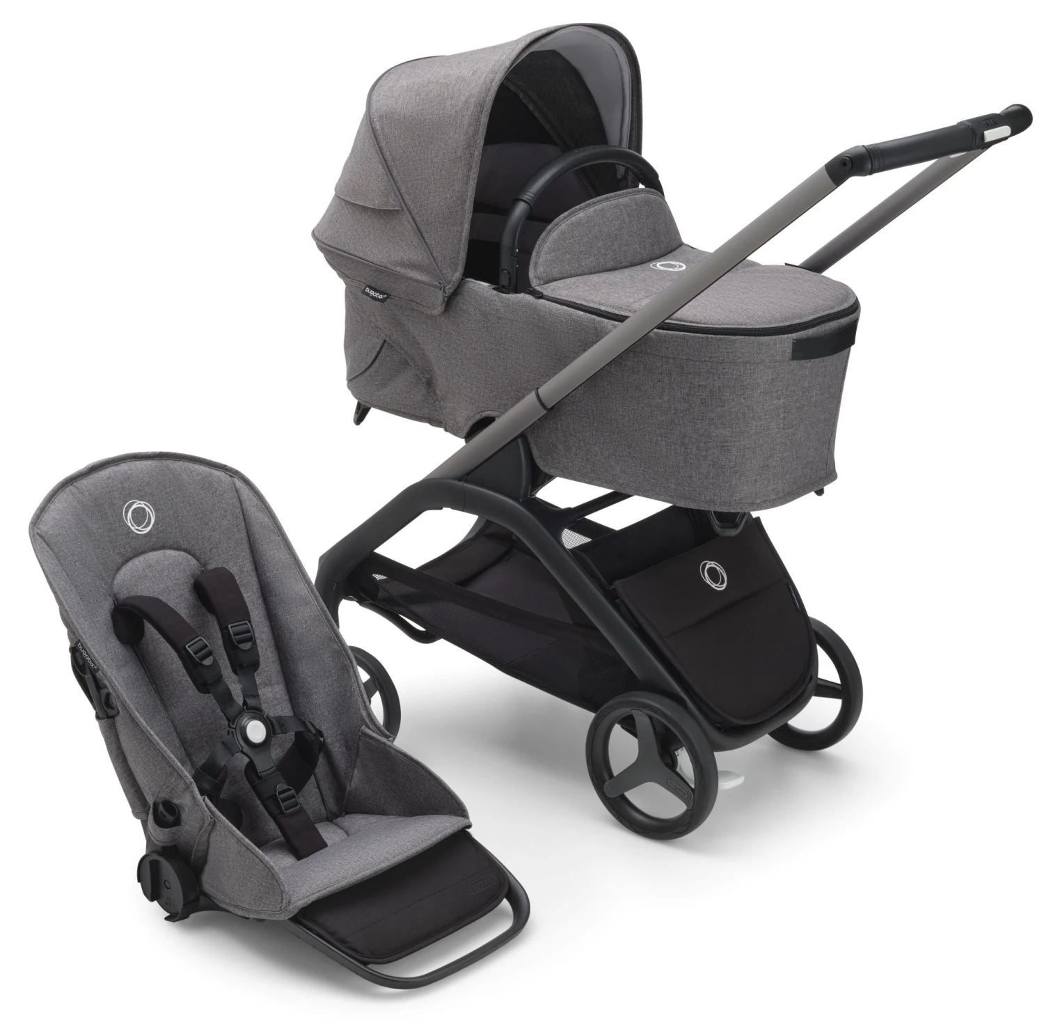 Bugaboo Dragonfly Essential Pushchair Bundle - Graphite/Grey Melange Complete 4 Bugaboo Dragonfly Essential Pushchair Bundle - Graphite/Grey Melange Complete - Image 2
