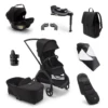 Bugaboo Dragonfly Ultimate Newborn Bundle - Black/Midnight Black Complete