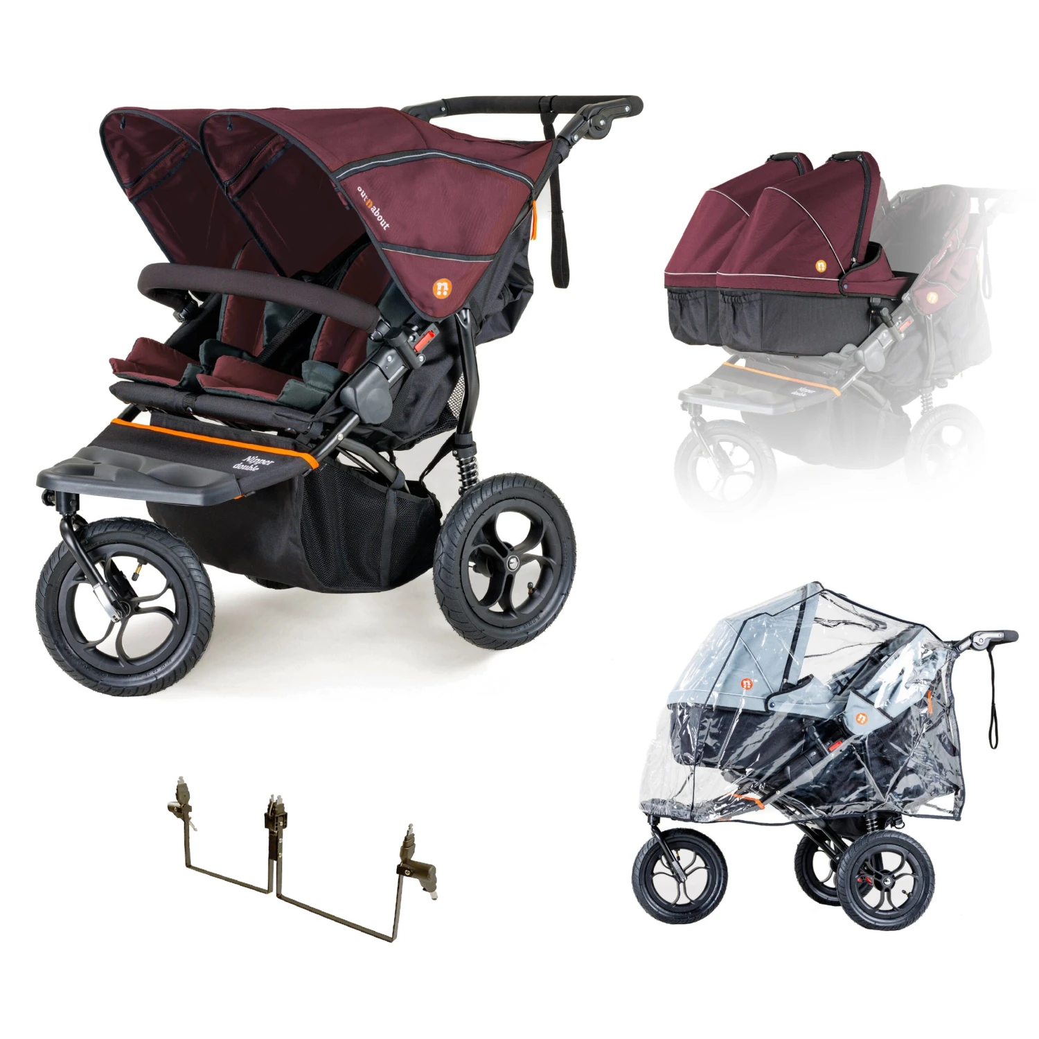 Out N About Nipper V5 Double Twin Starter Bundle - Brambleberry 3 Out N About Nipper V5 Double Twin Starter Bundle - Brambleberry