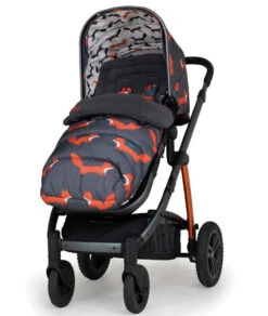Cosatto Wow 2 Pram And Pushchair - Charcoal Mister Fox -Baby Products Series COSATTO WOW 2 PRAM AND PUSHCHAIR MR FOX 7 RGB