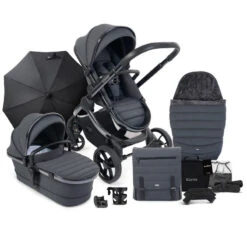 ICandy Peach 7 Complete Travel System And Accessory Bundle - Phantom/Dark Grey