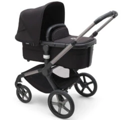 Bugaboo Fox 5 - Graphite/Midnight Black Base With Sun Canopy -Baby Products Series LargeJPG 100167008 fox5 gra bassinet black midnight black sideshot