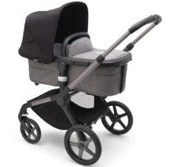 Bugaboo Fox 5 - Graphite/Grey Melange Base With Sun Canopy 27 Bugaboo Fox 5 - Graphite/Grey Melange Base With Sun Canopy -Baby Products Series LargeJPG 100167008 fox5 gra bassinet gm midnight black sideshot