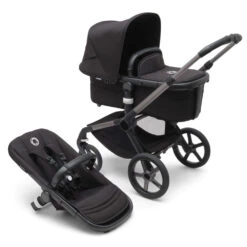 Bugaboo Fox 5 Travel System - Graphite/Midnight Black Base With Sun Canopy -Baby Products Series LargeJPG 100167008 fox5 gra black midnight black combi 1 566a94cb c110 4852 aa02 f471b07a1776