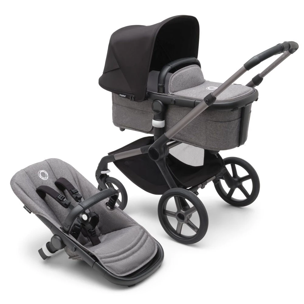 Bugaboo Fox 5 Travel System - Graphite/Grey Melange Base With Sun Canopy 7 Bugaboo Fox 5 Travel System - Graphite/Grey Melange Base With Sun Canopy - Image 5