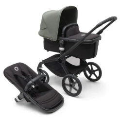 Bugaboo Fox 5 Travel System - Black/Midnight Black Base With Sun Canopy 26 Bugaboo Fox 5 Travel System - Black/Midnight Black Base With Sun Canopy -Baby Products Series LargeJPG 100167010 fox5 black black forest green combi 1 53454ee4 fa44 4816 8354 e374228b643e