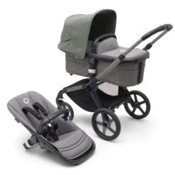 Bugaboo Fox 5 - Graphite/Grey Melange Base With Sun Canopy 38 Bugaboo Fox 5 - Graphite/Grey Melange Base With Sun Canopy -Baby Products Series LargeJPG 100167010 fox5 gra gm forest green combi 1