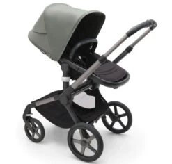 Bugaboo Fox 5 Travel System - Graphite/Midnight Black Base With Sun Canopy -Baby Products Series LargeJPG 100167010 fox5 gra seat black forest green sideshot f394304c 8303 4916 929d 33d06c9fe29e