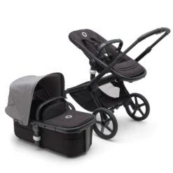 Bugaboo Fox 5 Travel System - Black/Midnight Black Base With Sun Canopy 33 Bugaboo Fox 5 Travel System - Black/Midnight Black Base With Sun Canopy -Baby Products Series LargeJPG 100167012 fox5 black black grey melange combi 2 ef804f1b 630a 484f 9175 8f094a18cef9