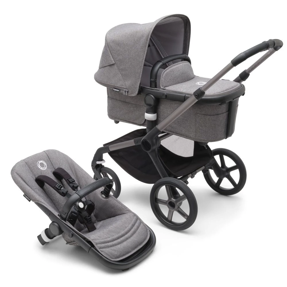 Bugaboo Fox 5 Travel System - Graphite/Grey Melange Base With Sun Canopy 11 Bugaboo Fox 5 Travel System - Graphite/Grey Melange Base With Sun Canopy - Image 9