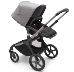 Bugaboo Fox 5 - Graphite/Midnight Black Base With Sun Canopy -Baby Products Series LargeJPG 100167012 fox5 gra seat black grey melange sideshot