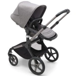 Bugaboo Fox 5 - Graphite/Grey Melange Base With Sun Canopy 32 Bugaboo Fox 5 - Graphite/Grey Melange Base With Sun Canopy -Baby Products Series LargeJPG 100167012 fox5 gra seat gm grey melange sideshot