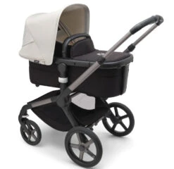 Bugaboo Fox 5 - Graphite/Midnight Black Base With Sun Canopy -Baby Products Series LargeJPG 100167014 fox5 gra bassinet black misty white sideshot