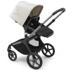 Bugaboo Fox 5 - Graphite/Midnight Black Base With Sun Canopy -Baby Products Series LargeJPG 100167014 fox5 gra seat black misty white sideshot