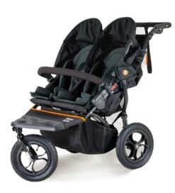 Out N About Nipper V5 Double Newborn/Toddler Starter Bundle - Forest Black -Baby Products Series NipperDouble34hoodbackForestBlack 2205f880 2a6d 456b 84ed 9a25904bab93
