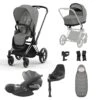 Cybex Priam Travel System Bundle - Chrome Black/Mirage Grey -Baby Products Series PRIAMChromeBlackFrame MirageGrey 2