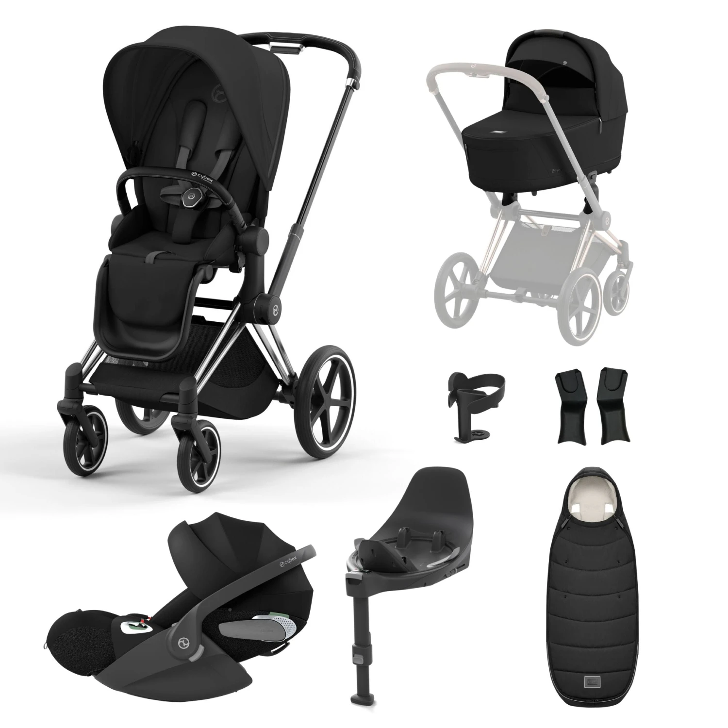 Cybex Priam Travel System Bundle - Matt Black/Sepia Black 3 Cybex Priam Travel System Bundle - Matt Black/Sepia Black