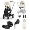Cybex Priam Travel System Bundle - Chrome Brown/Off White -Baby Products Series PRIAMChromeBrownFrame OffWhite