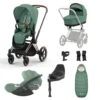 Cybex Priam Travel System Bundle - Rose Gold/Leaf Green -Baby Products Series PRIAMRoseGoldFrame LeafGreen