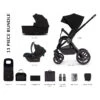Venicci Tinum Upline 11 Piece Travel System Bundle - All Black -Baby Products Series Tinum Upline All Black Bundle 3 1 Cosmo