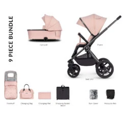 Venicci Tinum Upline 10 Piece Bundle - Misty Rose -Baby Products Series Tinum Upline Misty Rose Bundle 2 1 2