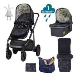 Cosatto Wow 2 Special Edition Pram, Pushchair And Accessories Bundle - Nature Trail Shadow -Baby Products Series WOW 2SE ACCESSORIES BUNDLE NATURE TRAIL SHADOW
