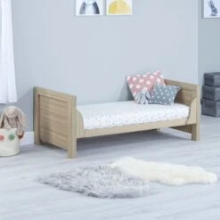 Luno Cot Bed - Oak -Baby Products Series babymore luno cot bed oak p17692 114086 zoom