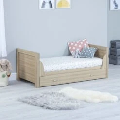 Luno Cot Bed - Oak -Baby Products Series babymore luno cot bed oak p17692 114087 zoom