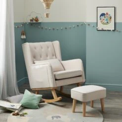 Lux Nursing Chair With Stool -Baby Products Series babymore lux nursing chair with stool p19755 143976 zoom