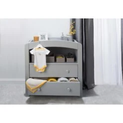 Curved 2 Drawer Chest Changer - Pebble -Baby Products Series boori curved 2 drawer chest changer pebble p15280 94549 zoom