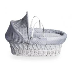 Grey Wicker Dimple Moses Basket 11 Grey Wicker Dimple Moses Basket -Baby Products Series clair de lune grey wicker dimple moses basket p19158 137121 image