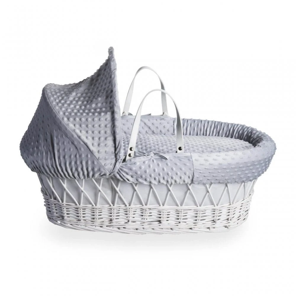Grey Wicker Dimple Moses Basket 5 Grey Wicker Dimple Moses Basket - Image 3