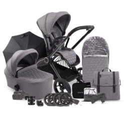 ICandy Core Pushchair And Carrycot Complete Bundle - Light Grey