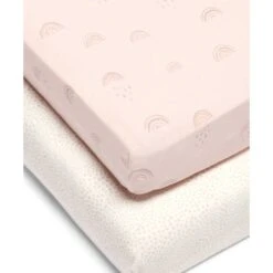 Mamas & Papas 2 Cot/Bed Fitted Sheets - Rainbow