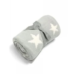 Mamas & Papas Chenille Blanket - Grey Star