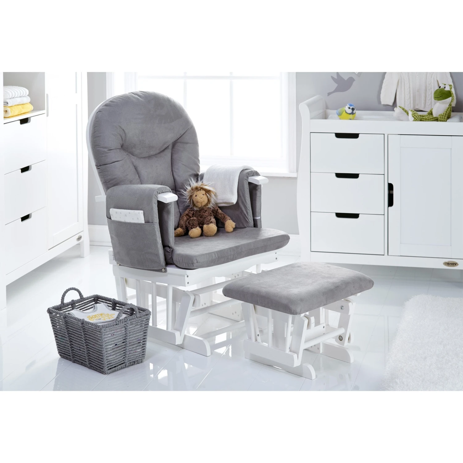 Reclining Glider Chair & Stool 3 Reclining Glider Chair & Stool