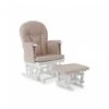 Reclining Glider Chair & Stool - White/Sand -Baby Products Series obaby reclining glider chair stool white sand p17485 112240 zoom