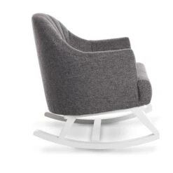 Round Back Rocking Chair - White/Grey Cushions -Baby Products Series obaby round back rocking chair white grey cushions p17107 107845 zoom
