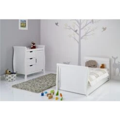 Stamford Classic Sleigh 2 Piece Room Set - White -Baby Products Series obaby stamford classic sleigh 2 piece room set white p11169 73749 zoom
