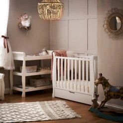 Stamford Sleigh Open Changing Unit - White -Baby Products Series obaby stamford sleigh open changing unit white p14160 137137 zoom