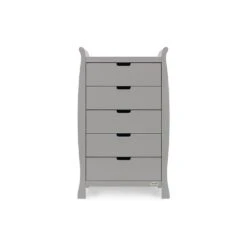Stamford Sleigh Tall Chest Of Drawers - Warm Grey
